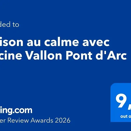 Maison Au Calme Avec Piscine Pont D'arc Сasa de vacaciones